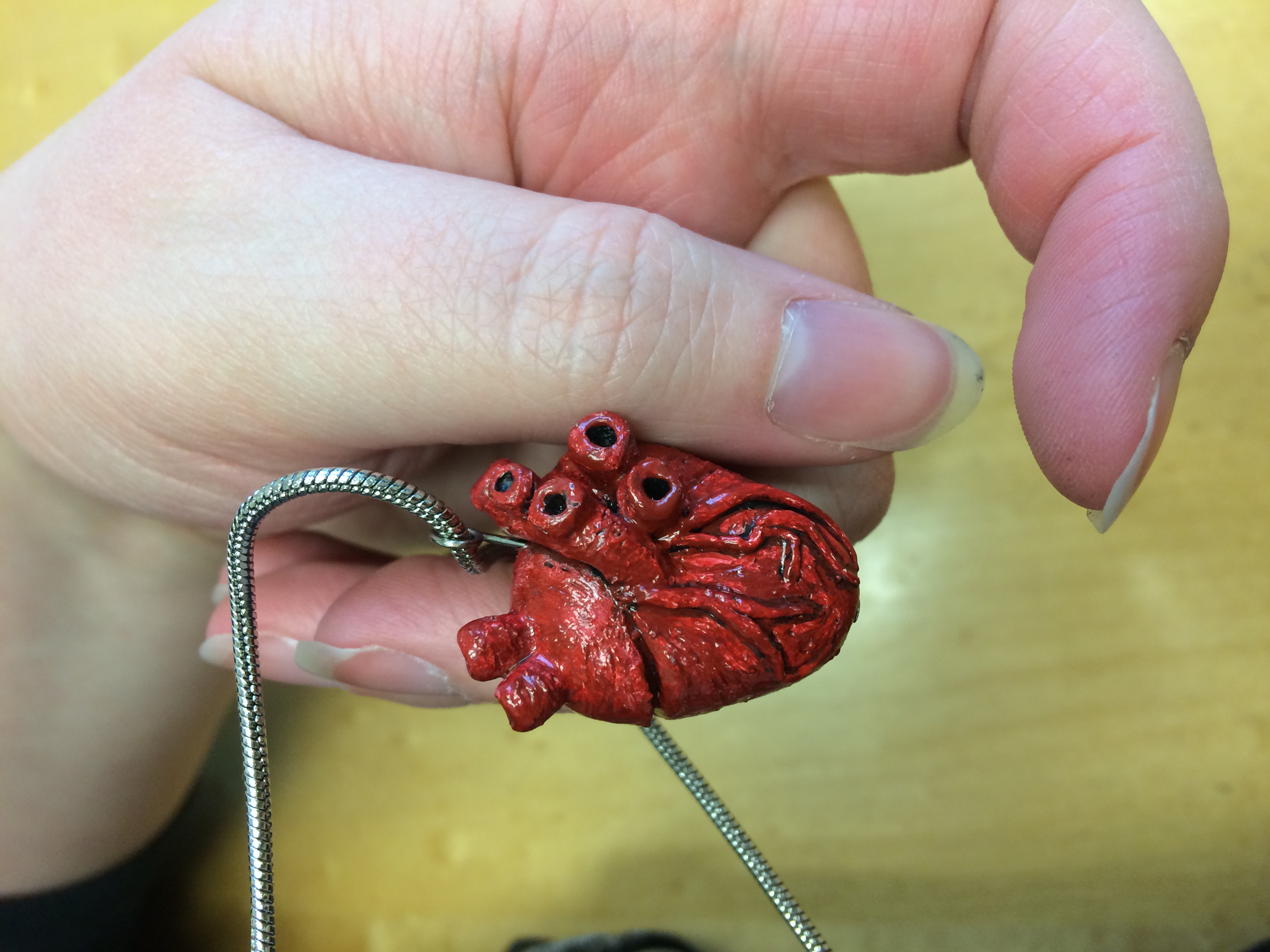 Human Heart necklace pendant